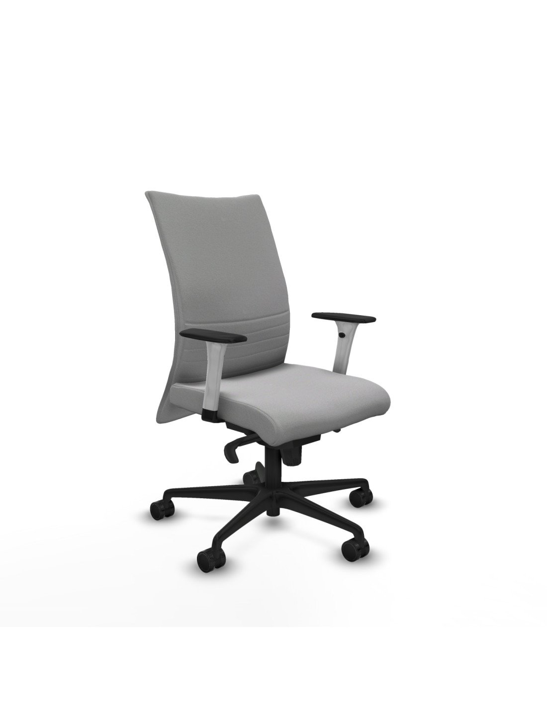 Piqueras y Crespo Albacete confidente sincro bali gris claro brazos 1D blancos base nailon ruedas 65 mm nailon