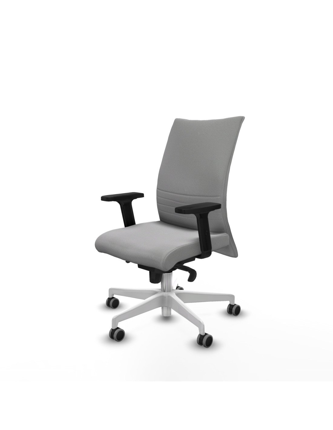 Piqueras y Crespo Albacete confidente sincro bali gris claro brazos 2D base blanca ruedas 65mm engomadas