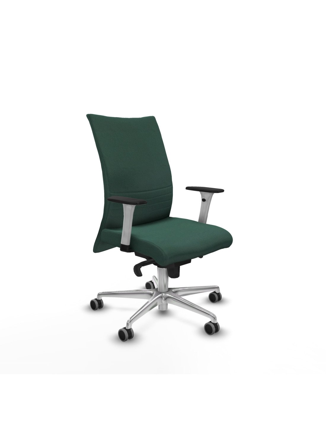 Piqueras y Crespo Albacete confidente sincro bali verde botella brazos 1D blancos base aluminio ruedas 65mm engomadas