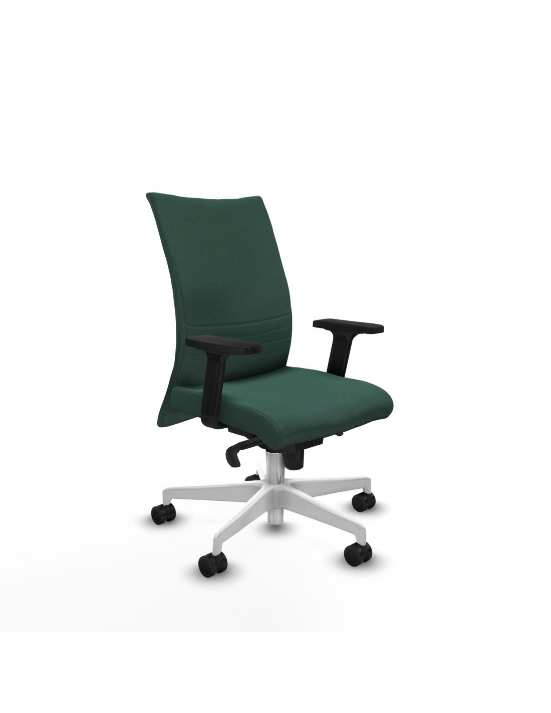 Piqueras y Crespo Albacete confidente sincro bali verde botella brazos 2D base blanca ruedas 65 mm nailon