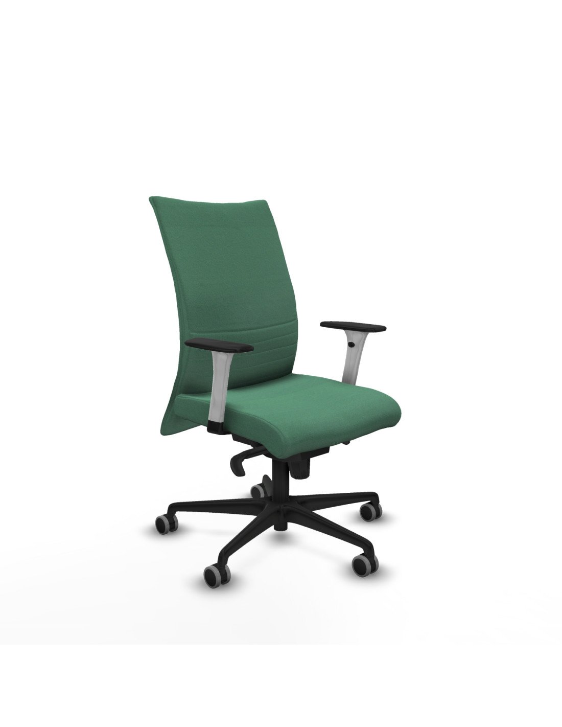 Piqueras y Crespo Albacete confidente sincro bali verde esmeralda brazos 1D blancos base nailon ruedas 65mm engomadas