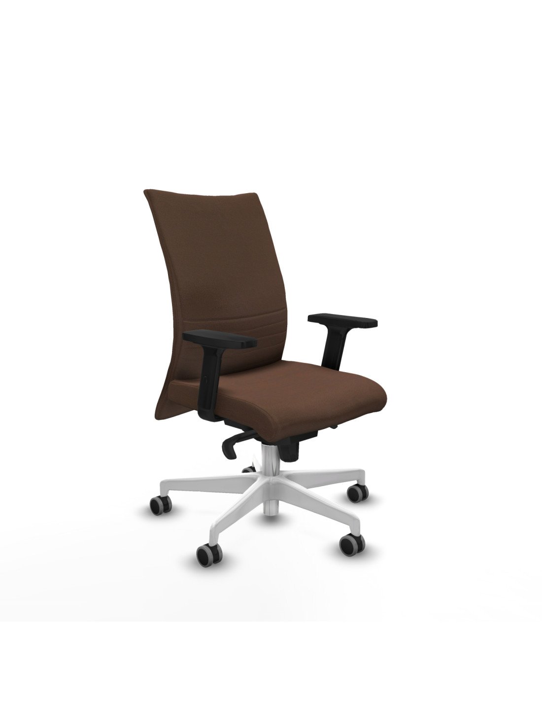 Piqueras y Crespo Albacete confidente sincro bali marr?n oscuro brazos 2D base blanca ruedas 65mm engomadas