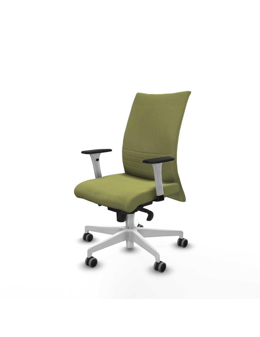 Piqueras y Crespo Albacete confidente sincro bali verde oliva brazos 1D blancos base blanca ruedas 65mm engomadas