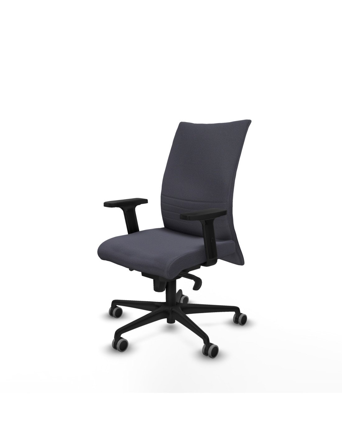 Piqueras y Crespo Albacete confidente sincro bali gris oscuro brazos 2D base nailon ruedas 65mm engomadas