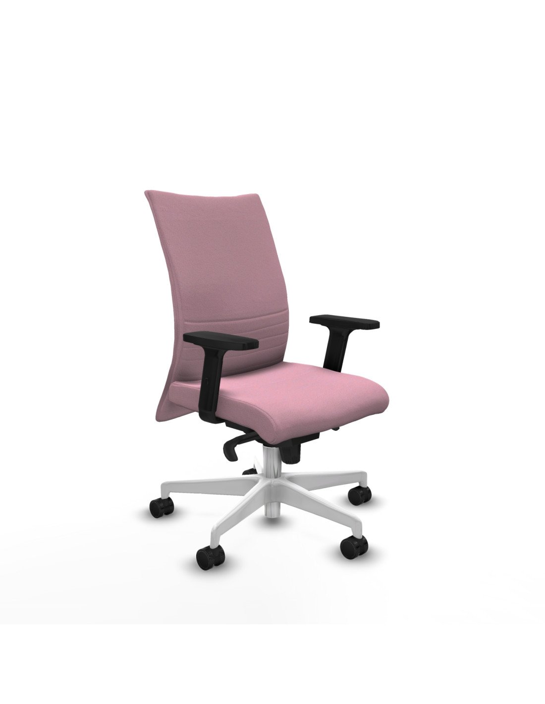 Piqueras y Crespo Albacete confidente sincro bali rosa brazos 2D base blanca ruedas 65 mm nailon