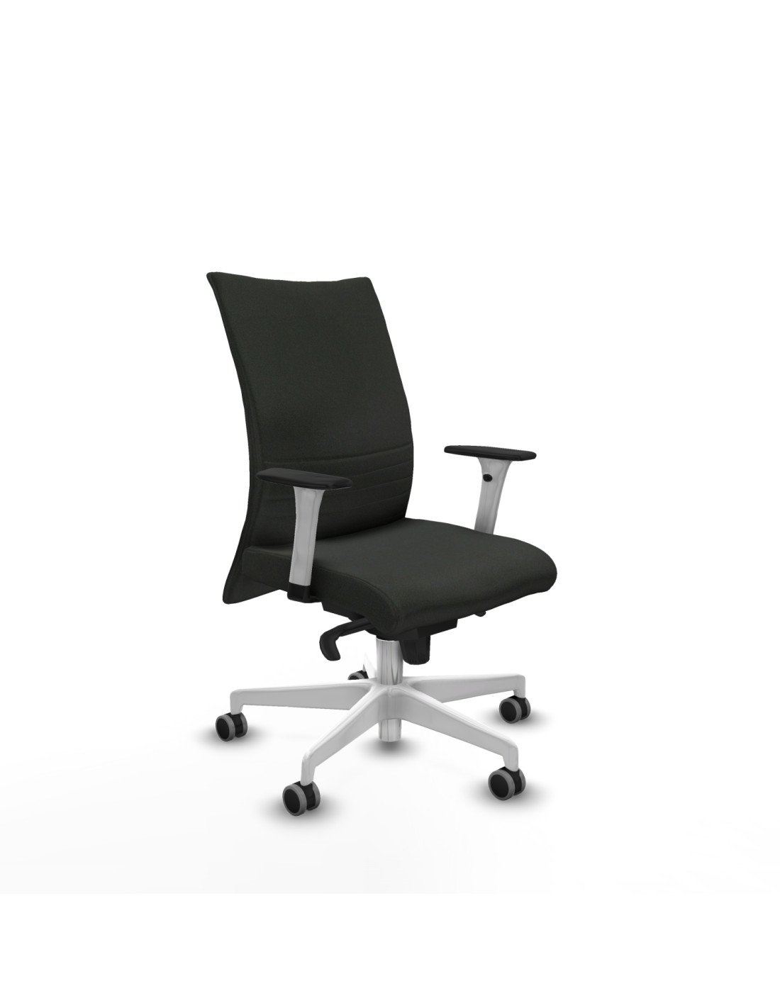 Piqueras y Crespo Albacete confidente sincro bali negro brazos 1D blancos base blanca ruedas 65mm engomadas