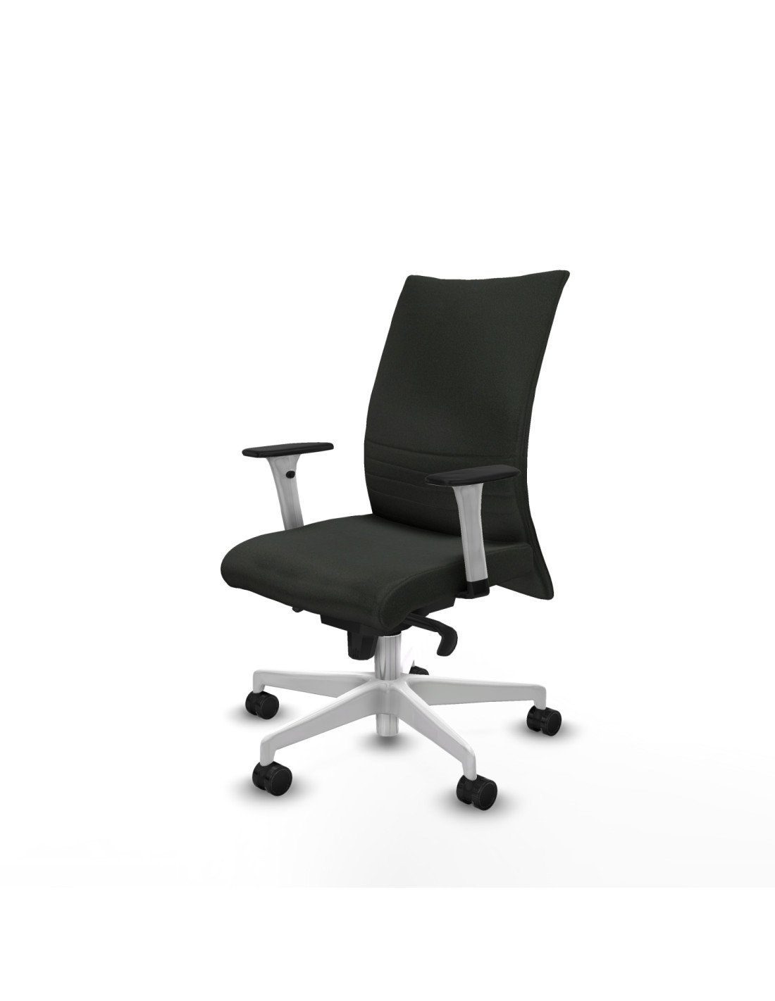 Piqueras y Crespo Albacete confidente sincro bali negro brazos 1D blancos base blanca ruedas 65 mm nailon