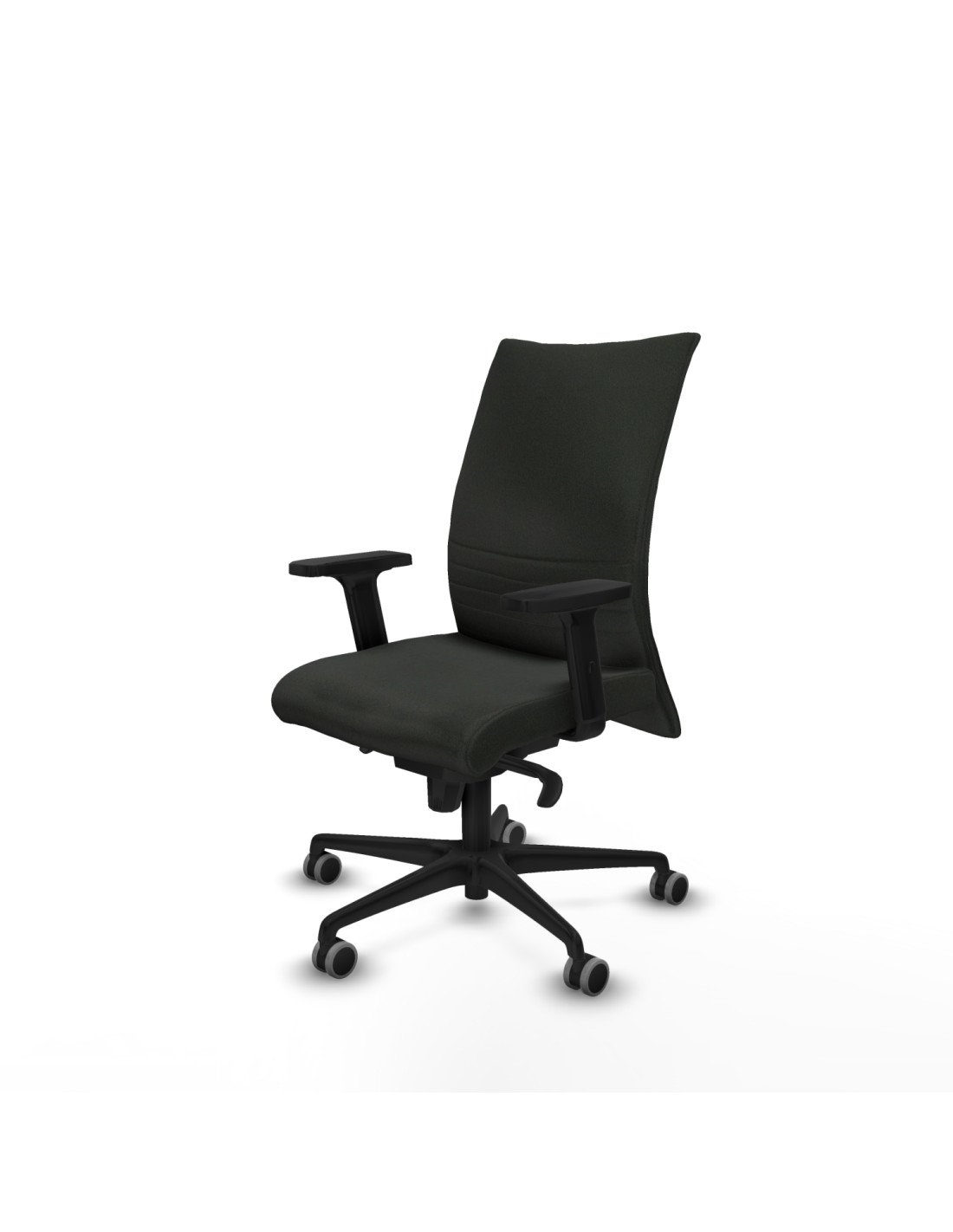 Piqueras y Crespo Albacete confidente sincro bali negro brazos 2D base nailon ruedas 65mm engomadas