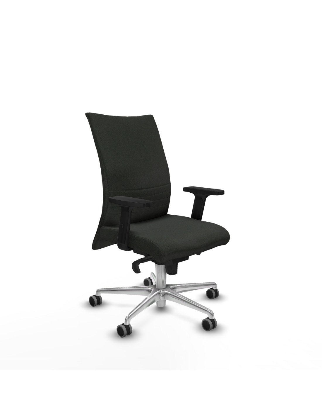 Piqueras y Crespo Albacete confidente sincro bali negro brazos 2D base aluminio ruedas 65mm engomadas