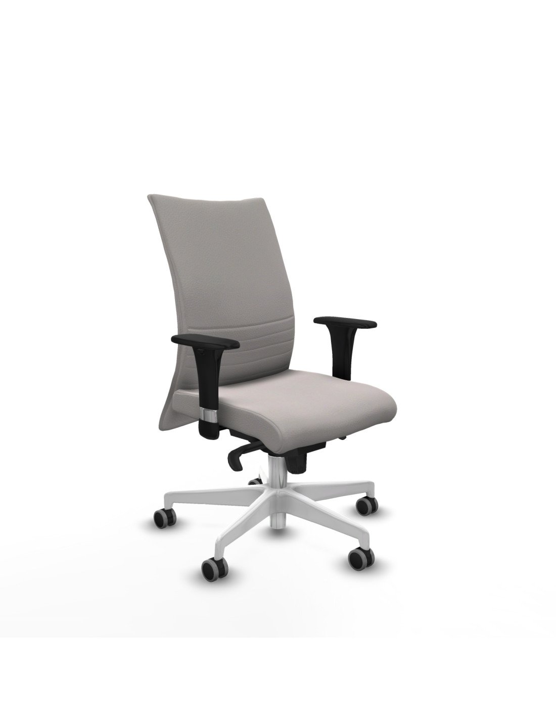 Piqueras y Crespo Albacete confidente sincro similpiel blanco brazos 1D base blanca ruedas 65mm engomadas