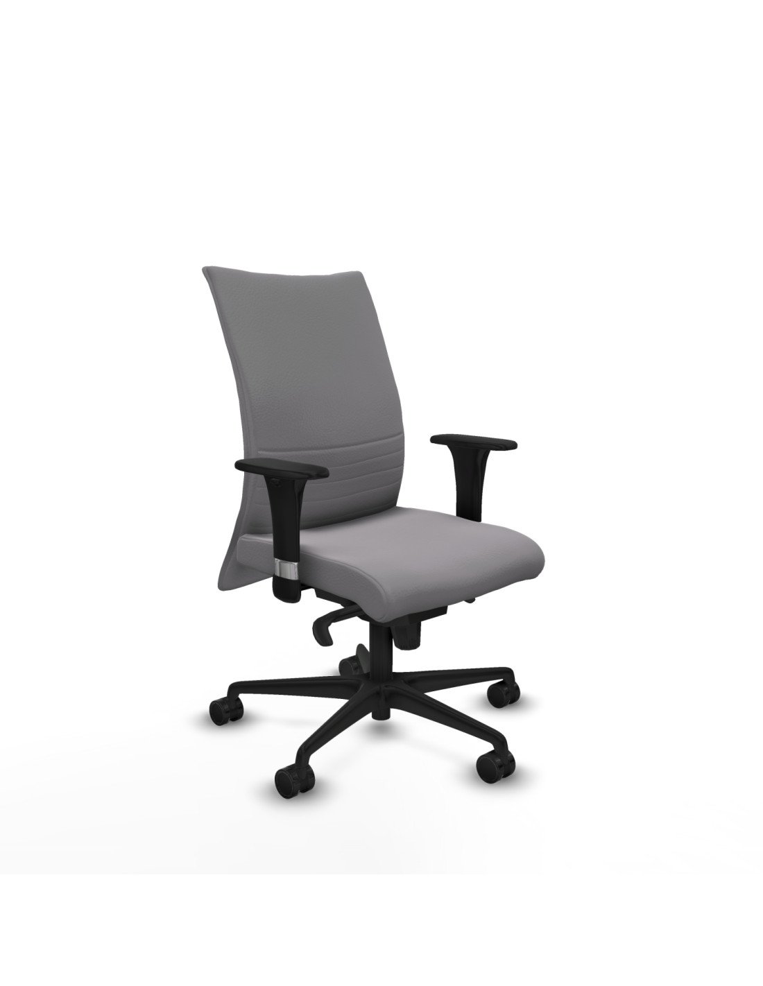 Piqueras y Crespo Albacete confidente sincro similpiel gris brazos 1D base nailon ruedas 65 mm nailon