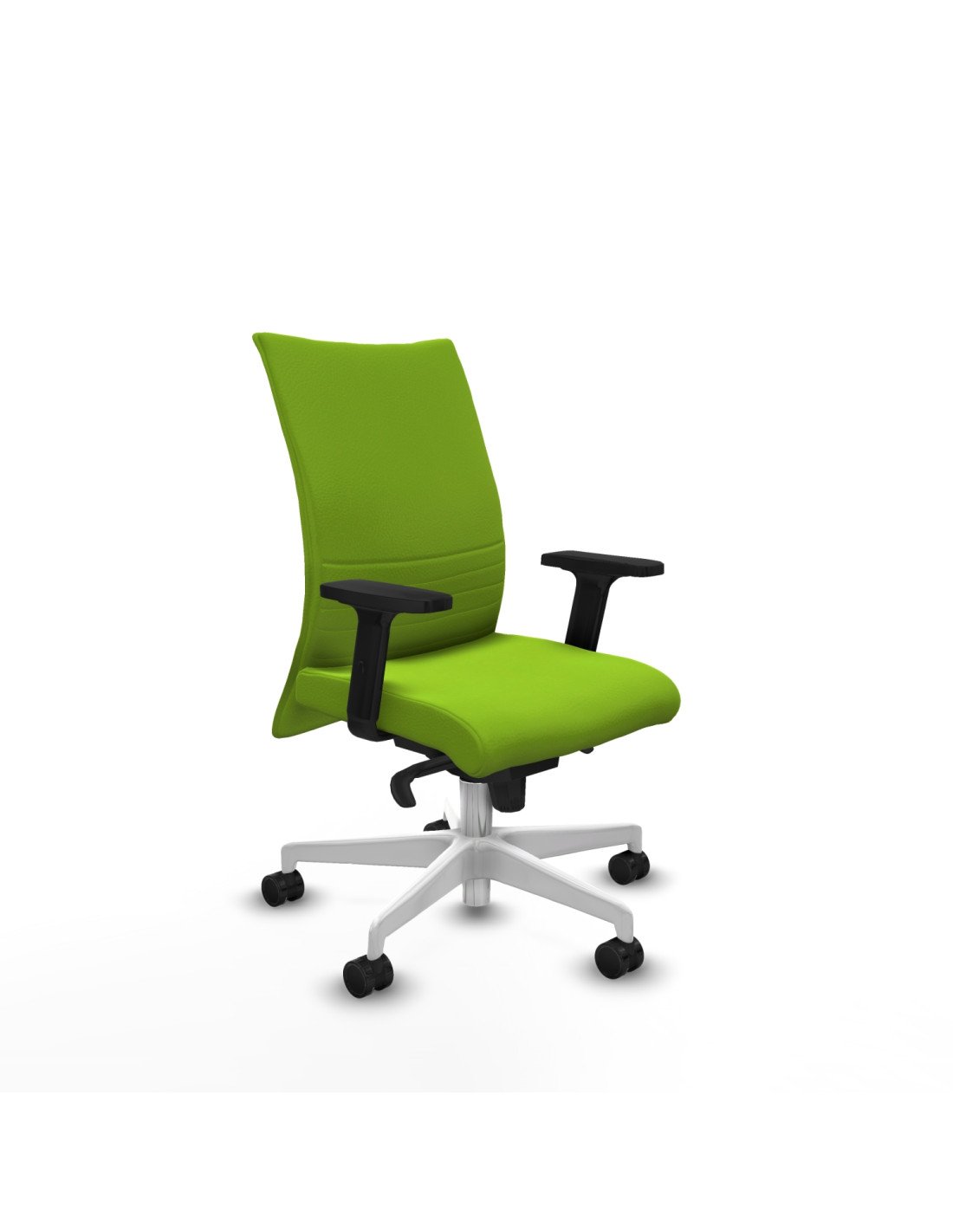 Piqueras y Crespo Albacete confidente sincro similpiel pistacho brazos 2D base blanca ruedas 65 mm nailon