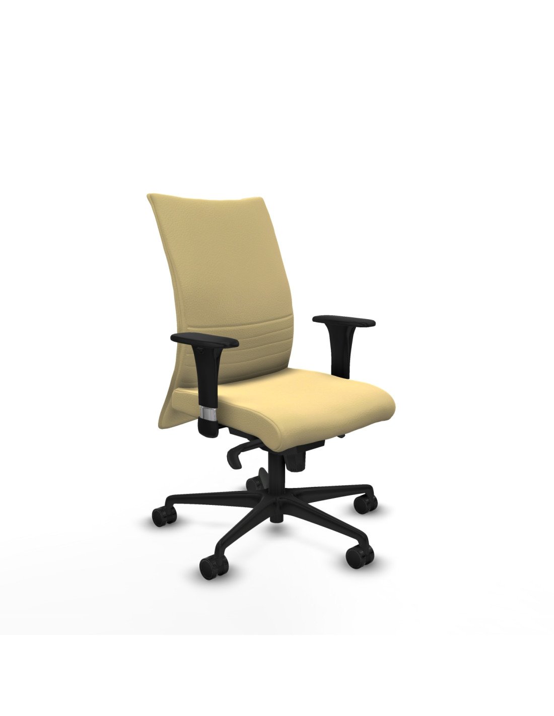 Piqueras y Crespo Albacete confidente sincro similpiel crema brazos 1D base nailon ruedas 65 mm nailon