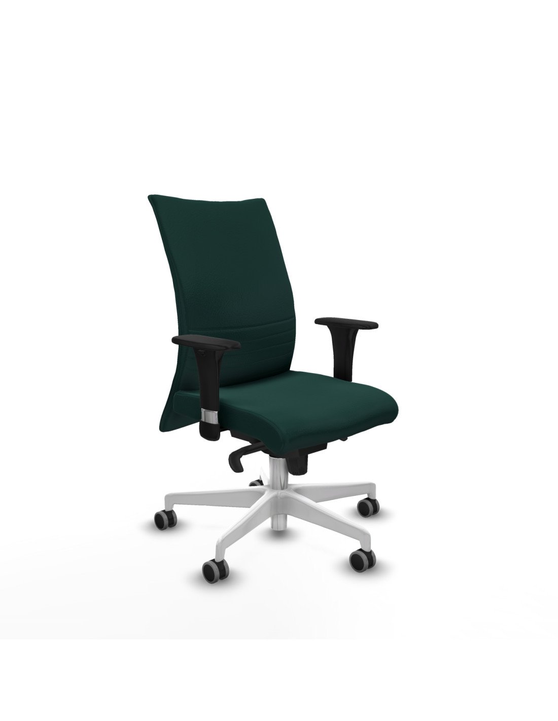 Piqueras y Crespo Albacete confidente sincro similpiel verde botella brazos 1D base blanca ruedas 65mm engomadas