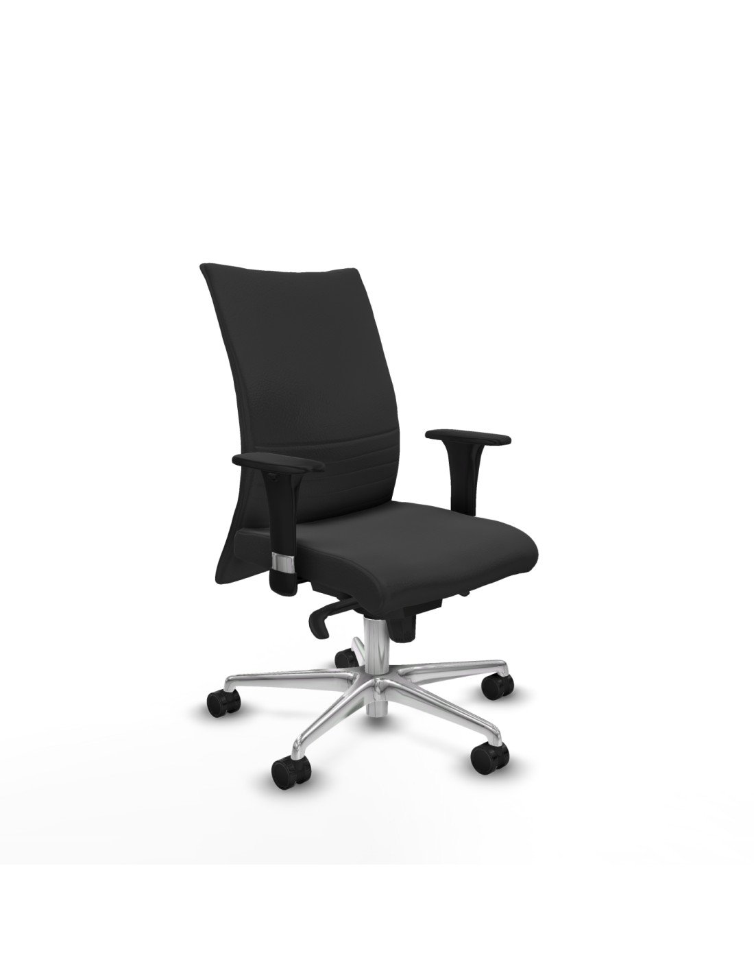 Piqueras y Crespo Albacete confidente sincro similpiel gris oscuro brazos 1D base aluminio ruedas 65 mm nailon