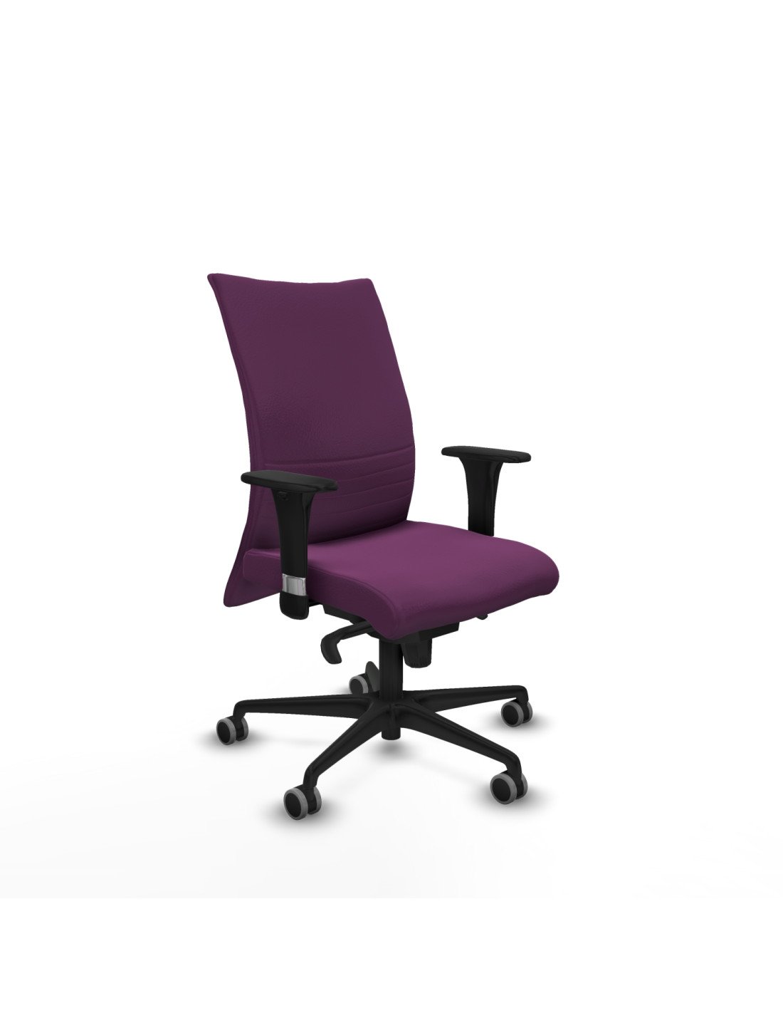 Piqueras y Crespo Albacete confidente sincro similpiel morado brazos 1D base nailon ruedas 65mm engomadas