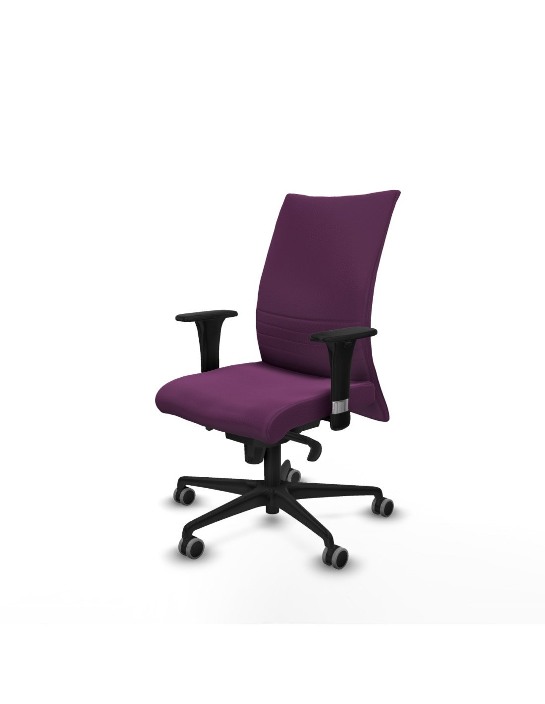 Piqueras y Crespo Albacete confidente sincro similpiel morado brazos 1D base nailon ruedas 65mm engomadas