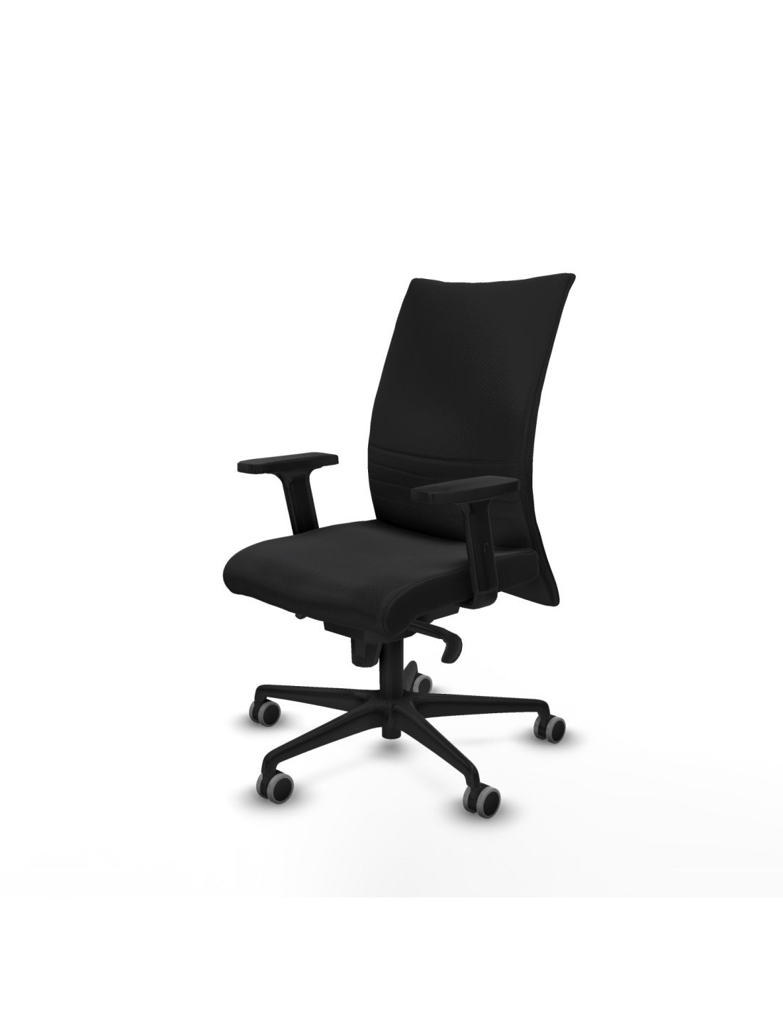 Piqueras y Crespo Albacete confidente sincro similpiel negro brazos 2D base nailon ruedas 65mm engomadas