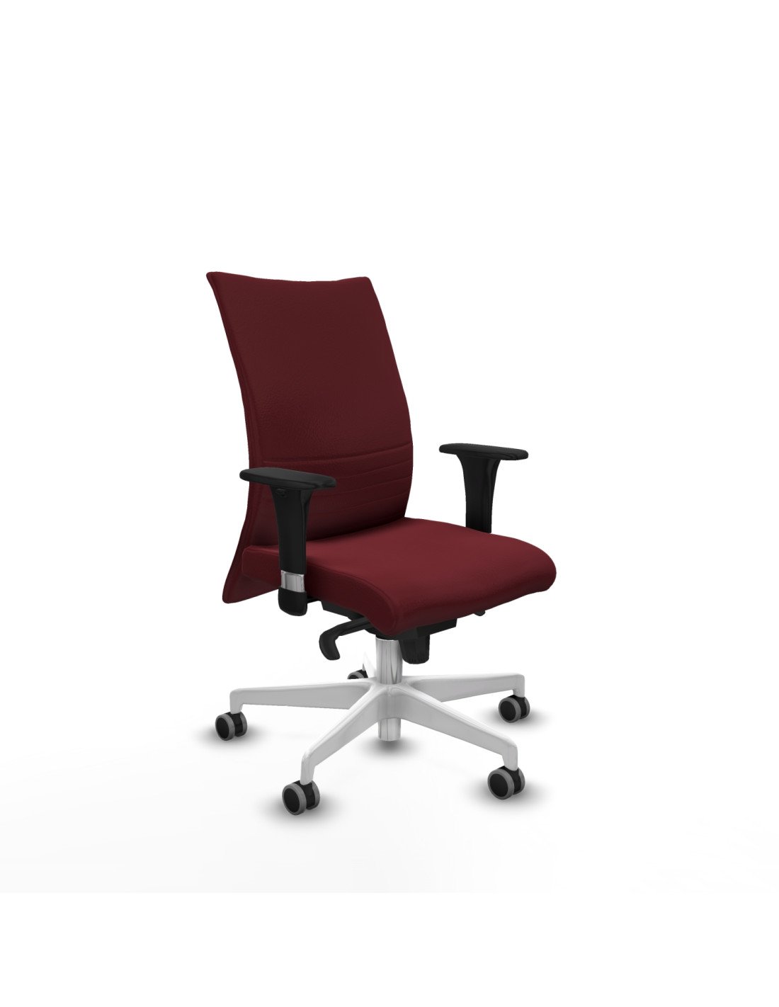 Piqueras y Crespo Albacete confidente sincro similpiel granate brazos 1D base blanca ruedas 65mm engomadas