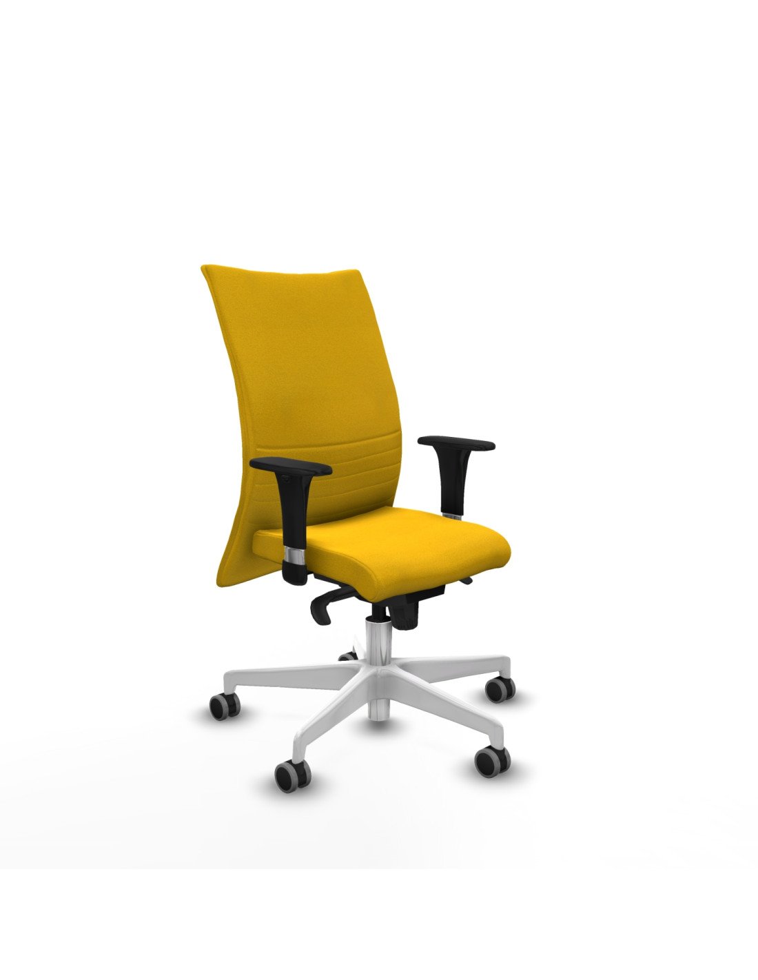 Piqueras y Crespo Albacete confidente XL sincro bali amarillo brazos 1D cromados base blanca ruedas 65mm engomadas