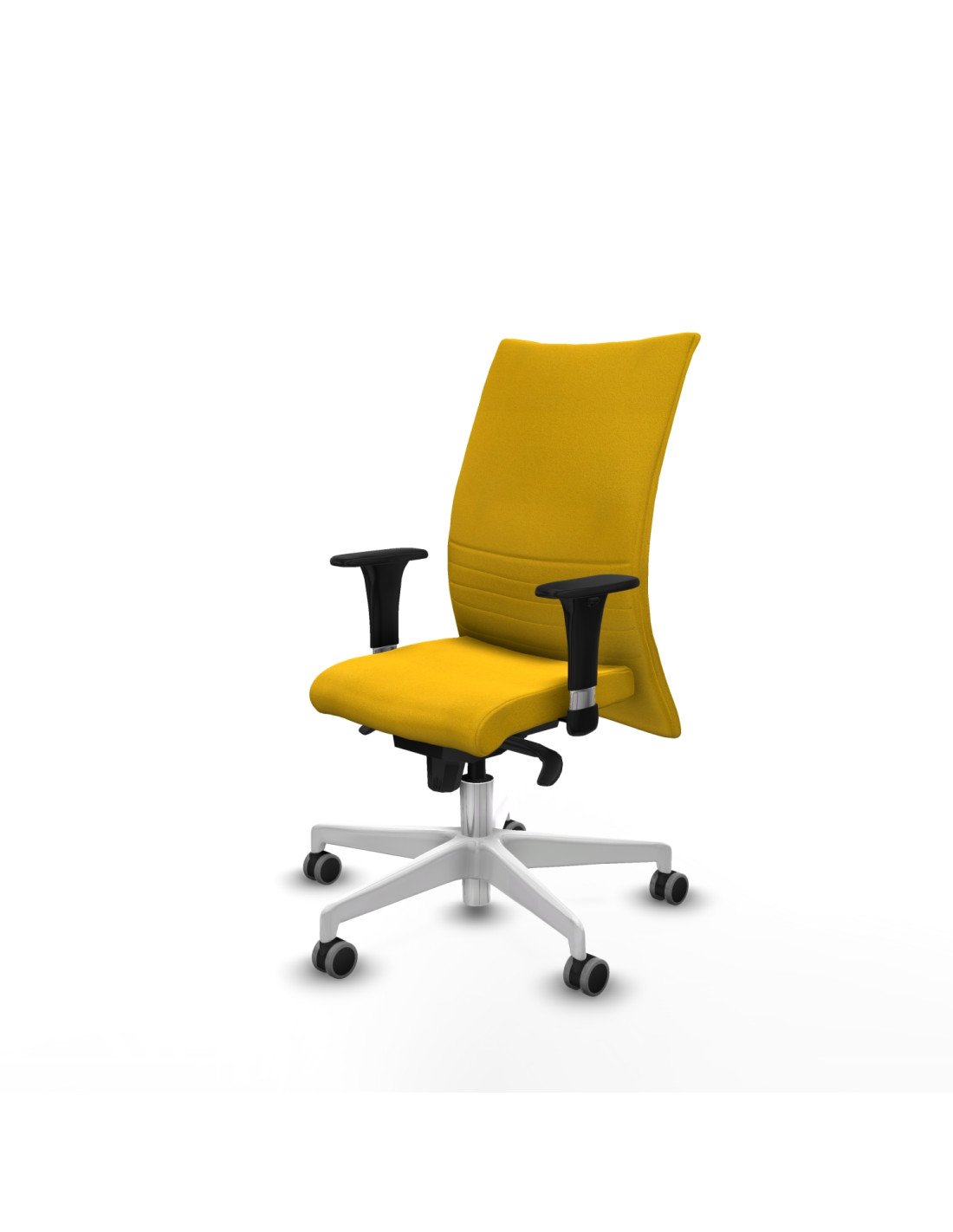 Piqueras y Crespo Albacete confidente XL sincro bali amarillo brazos 1D cromados base blanca ruedas 65mm engomadas