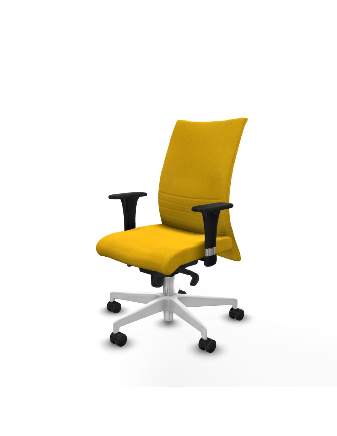 Piqueras y Crespo Albacete confidente XL sincro bali amarillo brazos 1D cromados base blanca ruedas 65 mm nailon