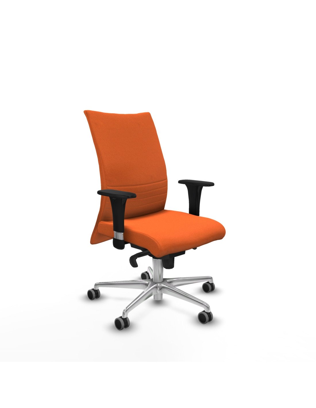 Piqueras y Crespo Albacete confidente XL sincro bali naranja brazos 1D cromados base aluminio ruedas 65mm engomadas