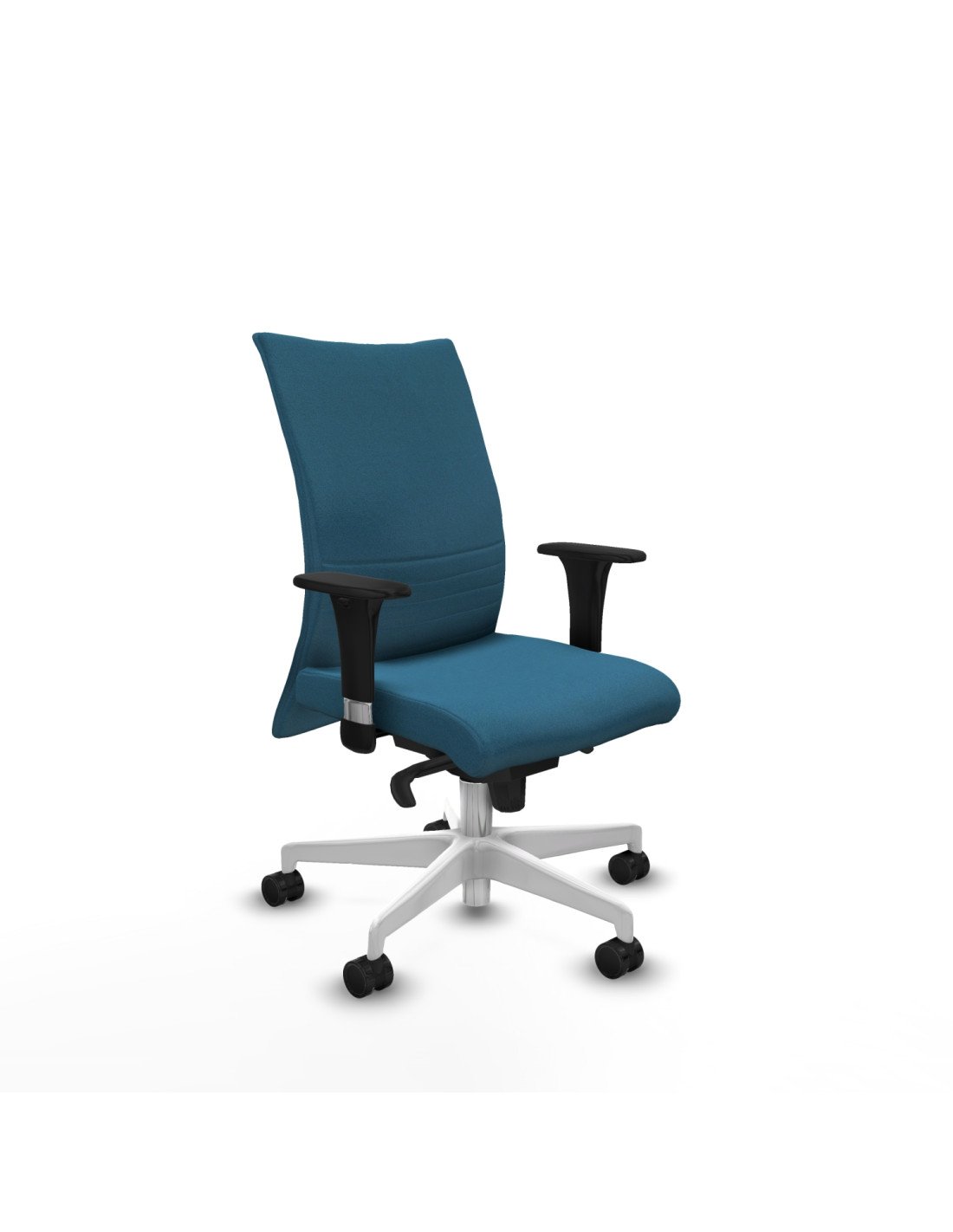 Piqueras y Crespo Albacete confidente XL sincro bali verde petroleo brazos 1D cromados base blanca ruedas 65 mm nailon