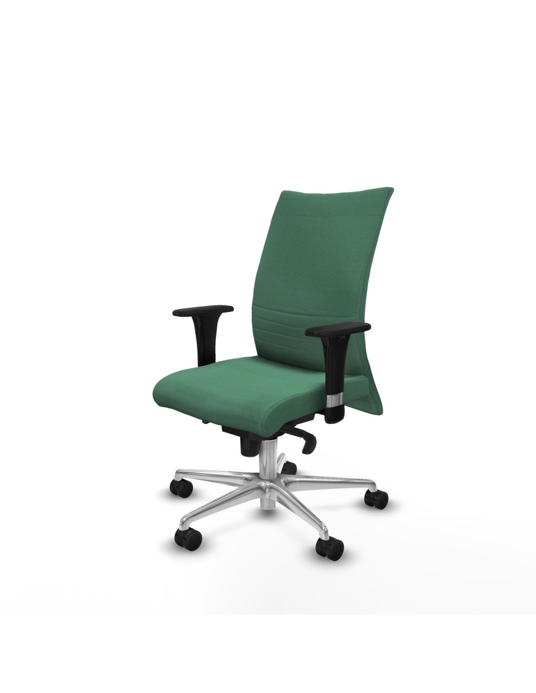 Piqueras y Crespo Albacete confidente XL sincro bali verde esmeralda brazos 1D cromados base aluminio ruedas 65 mm nailon