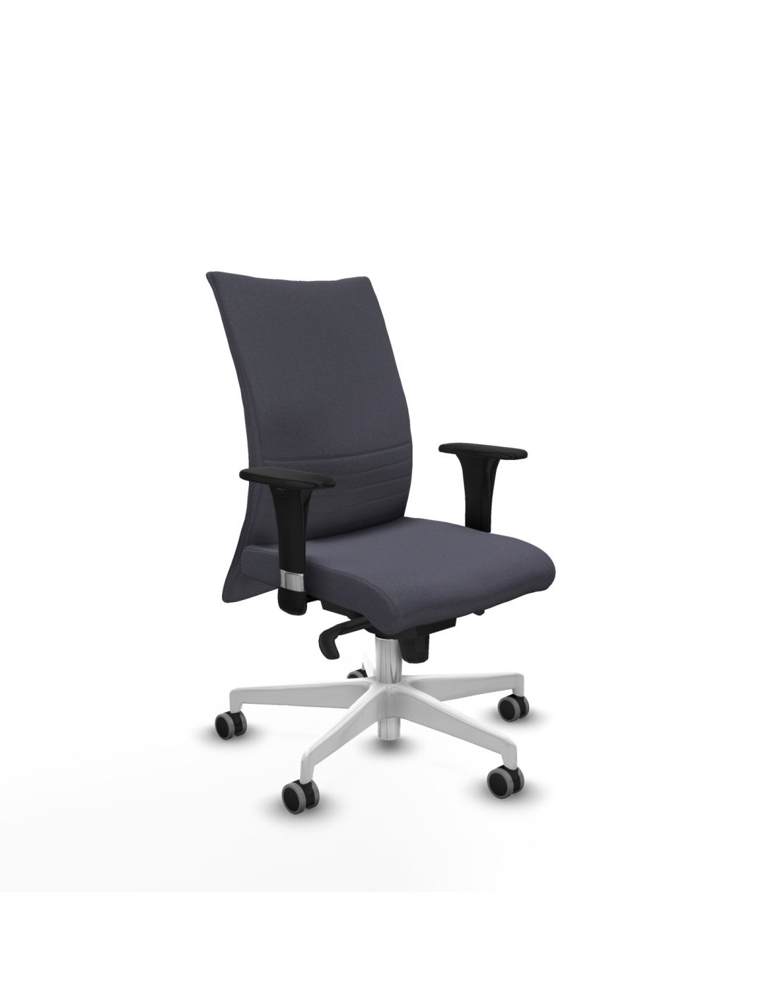 Piqueras y Crespo Albacete confidente XL sincro bali gris oscuro brazos 1D cromados base blanca ruedas 65mm engomadas