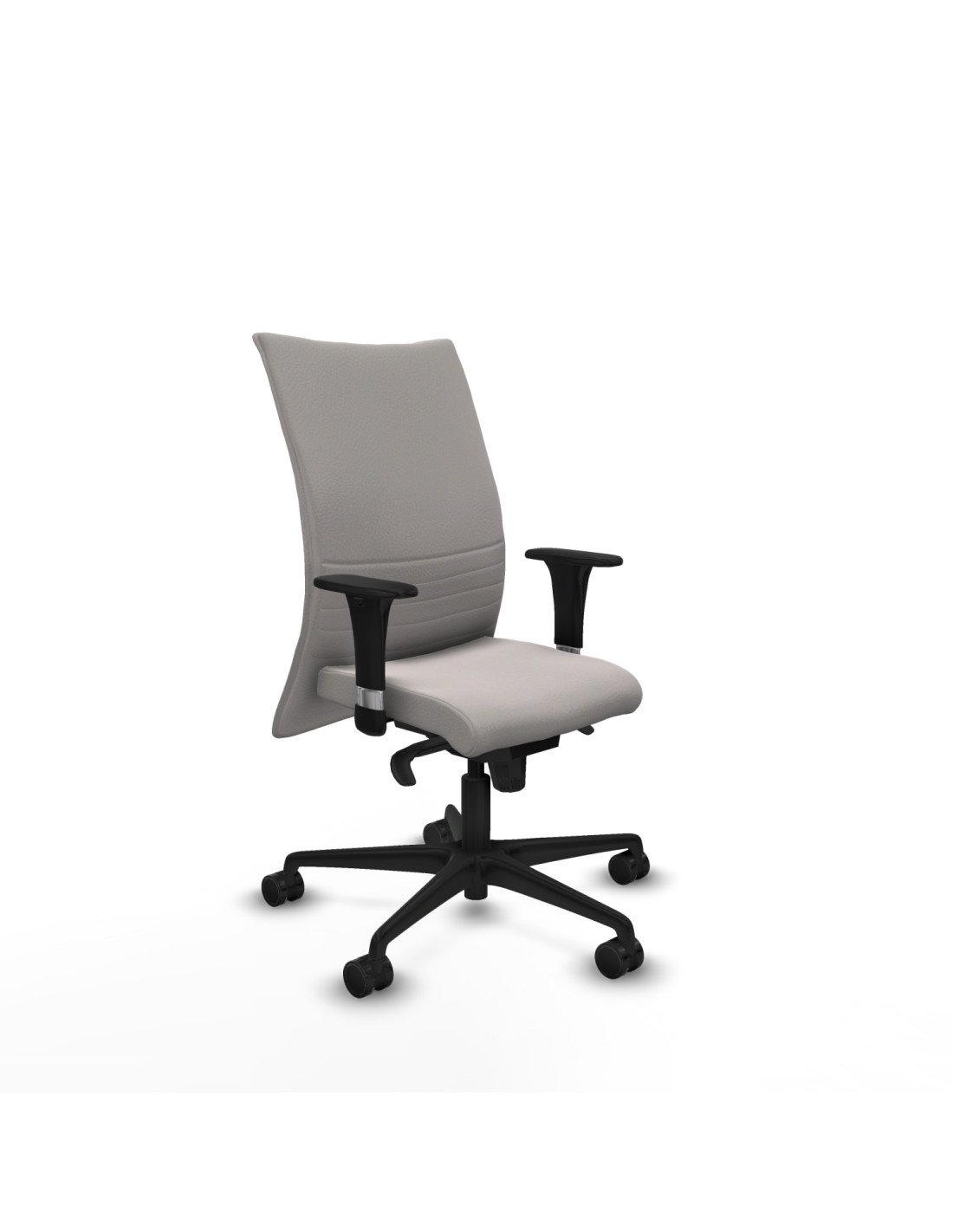 Piqueras y Crespo Albacete confidente XL sincro similpiel blanco brazos 1D cromados base nailon ruedas 65 mm nailon