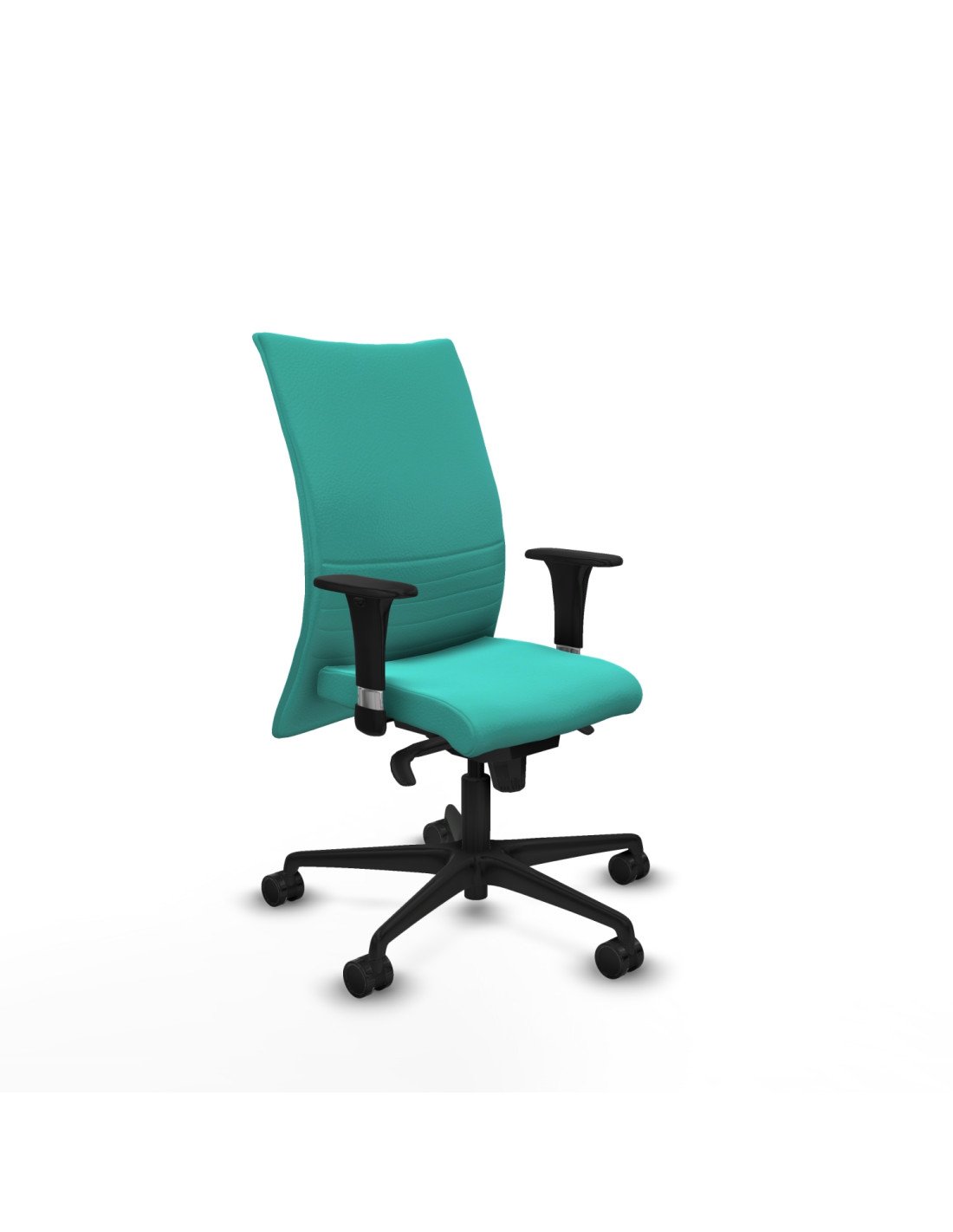 Piqueras y Crespo Albacete confidente XL sincro similpiel turquesa brazos 1D cromados base nailon ruedas 65 mm nailon