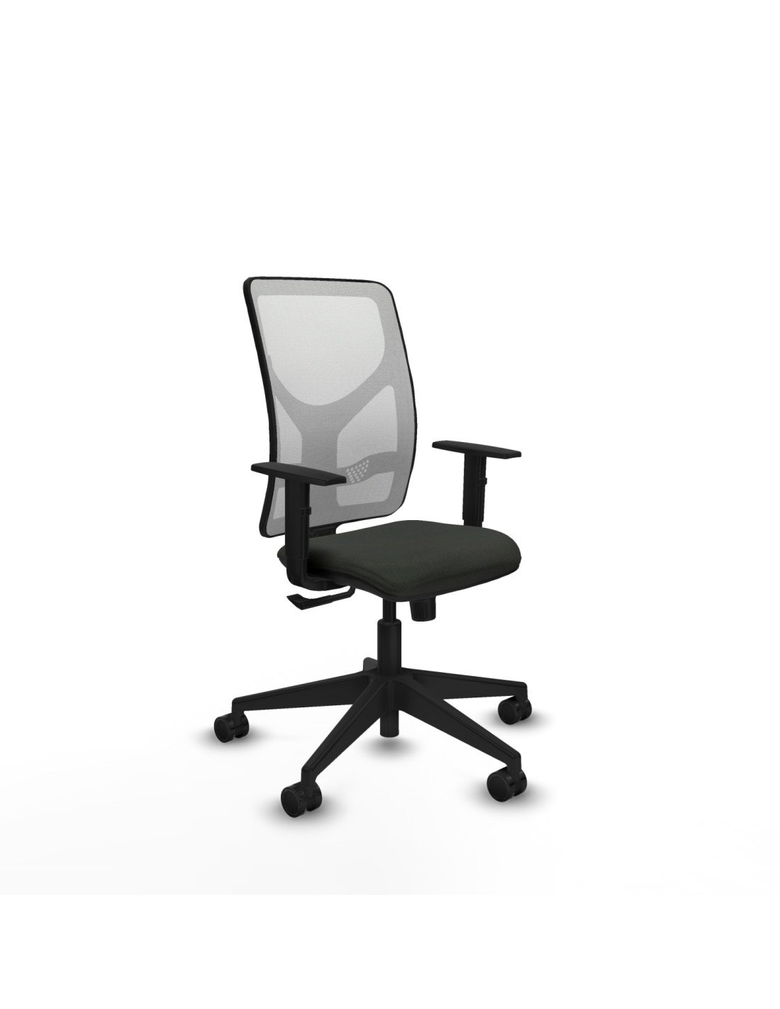 Piqueras y Crespo Motilla sincro malla blanca bali negro brazos 1D base piramidal  ruedas 65mm nailon