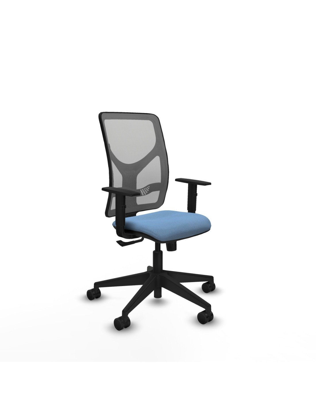 Piqueras y Crespo Motilla sincro malla gris bali azul cielo brazos 1D base piramidal  ruedas 65mm nailon