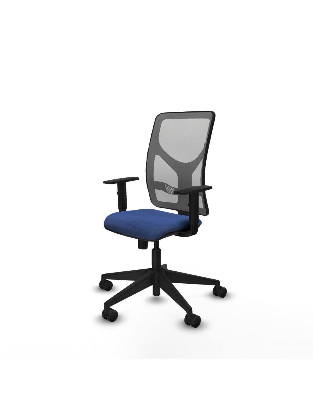 Piqueras y Crespo Motilla sincro malla gris bali azul marino brazos 1D base piramidal  ruedas 65mm nailon