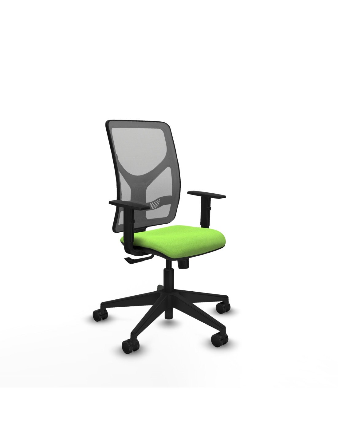 Piqueras y Crespo Motilla sincro malla gris bali pistacho brazos 1D base piramidal  ruedas 65mm nailon