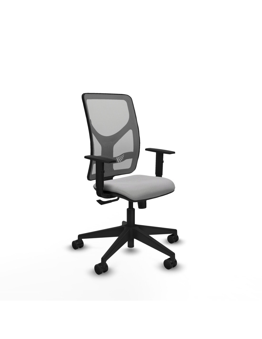 Piqueras y Crespo Motilla sincro malla gris bali gris claro brazos 1D base piramidal  ruedas 65mm nailon