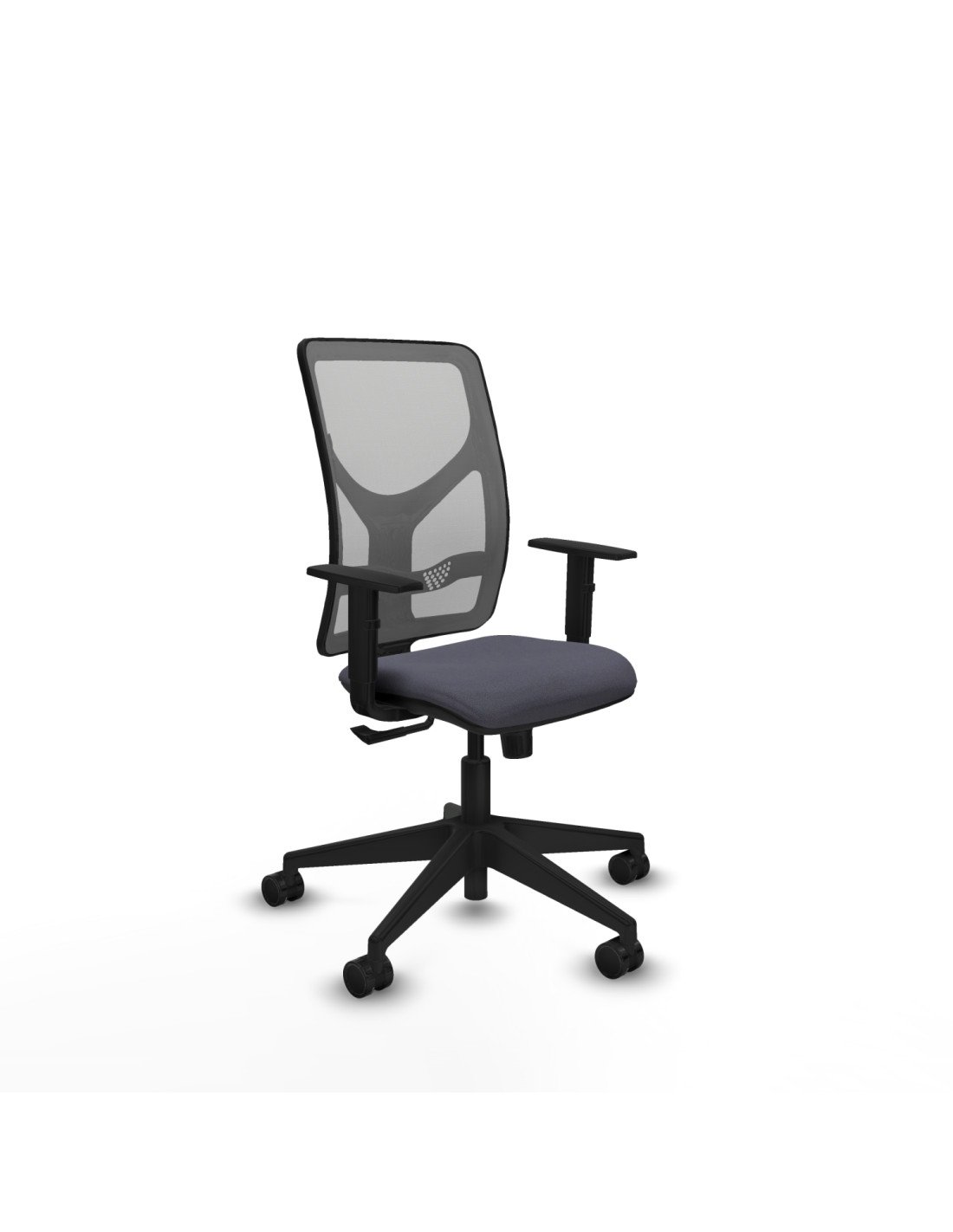 Piqueras y Crespo Motilla sincro malla gris bali gris oscuro brazos 1D base piramidal  ruedas 65mm nailon