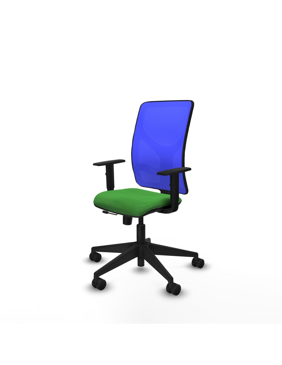 Piqueras y Crespo Motilla traslack malla azul bali verde brazos 1D base piramidal  ruedas 65mm nailon