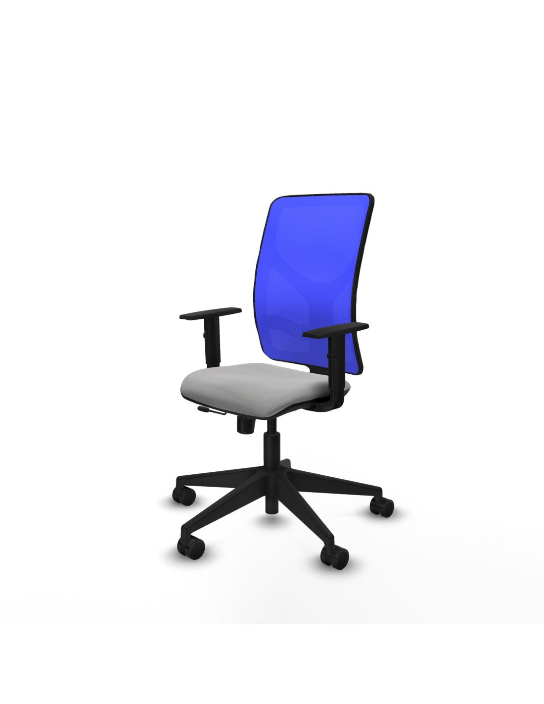 Piqueras y Crespo Motilla traslack malla azul bali gris claro brazos 1D base piramidal  ruedas 65mm nailon