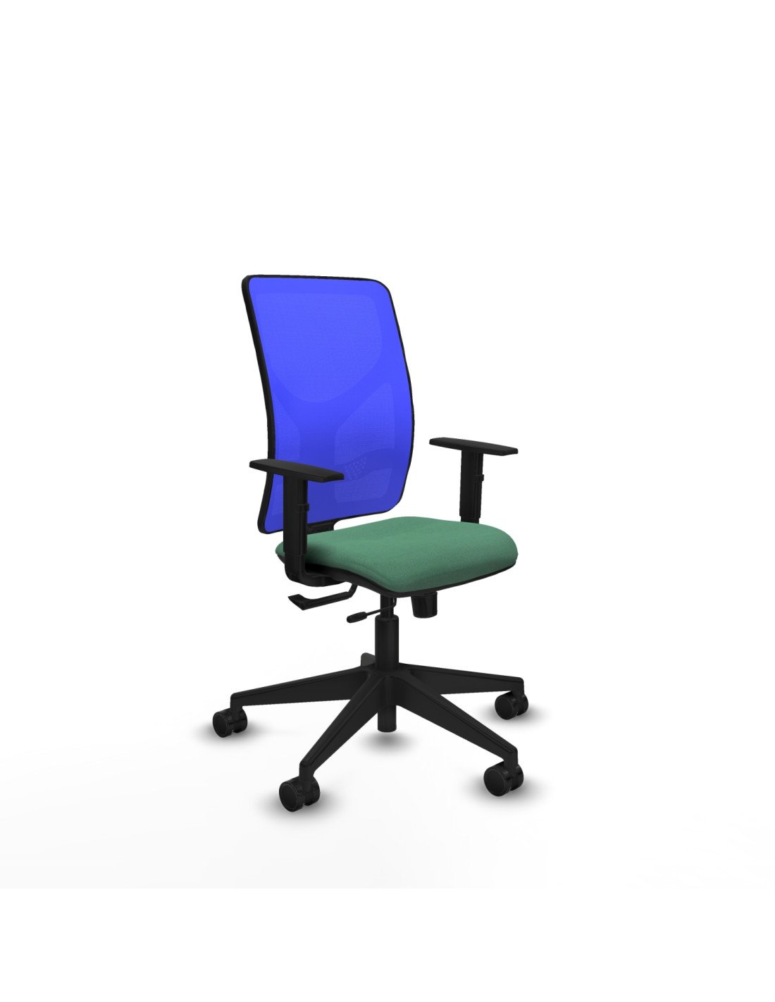 Piqueras y Crespo Motilla traslack malla azul bali verde esmeralda brazos 1D base piramidal  ruedas 65mm nailon