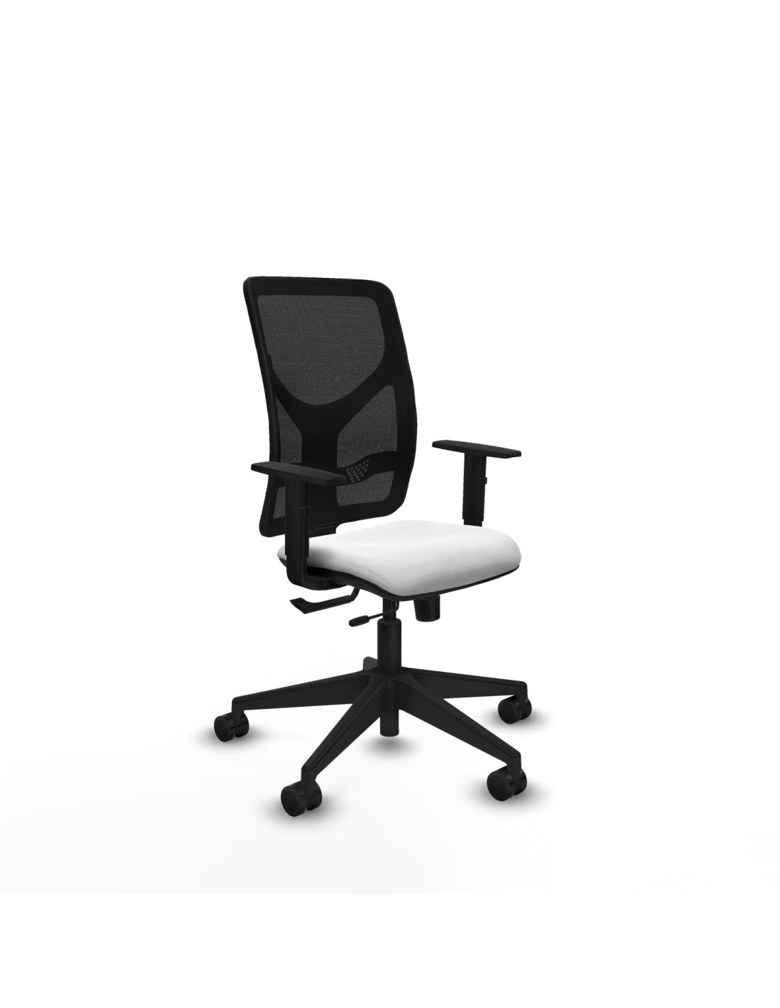 Piqueras y Crespo Motilla traslack malla negra bali blanco brazos 1D base piramidal ruedas 65mm nailon