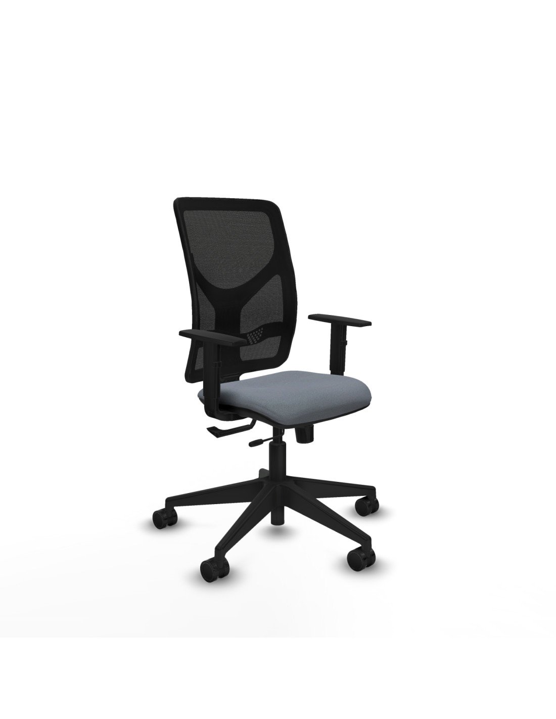 Piqueras y Crespo Motilla traslack malla negra bali gris brazos 1D base piramidal ruedas 65mm nailon