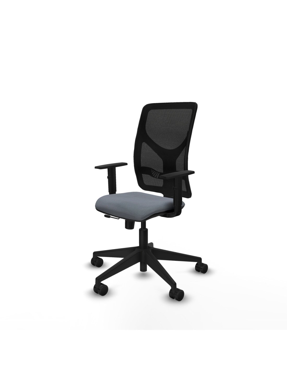 Piqueras y Crespo Motilla traslack malla negra bali gris brazos 1D base piramidal  ruedas 65mm nailon