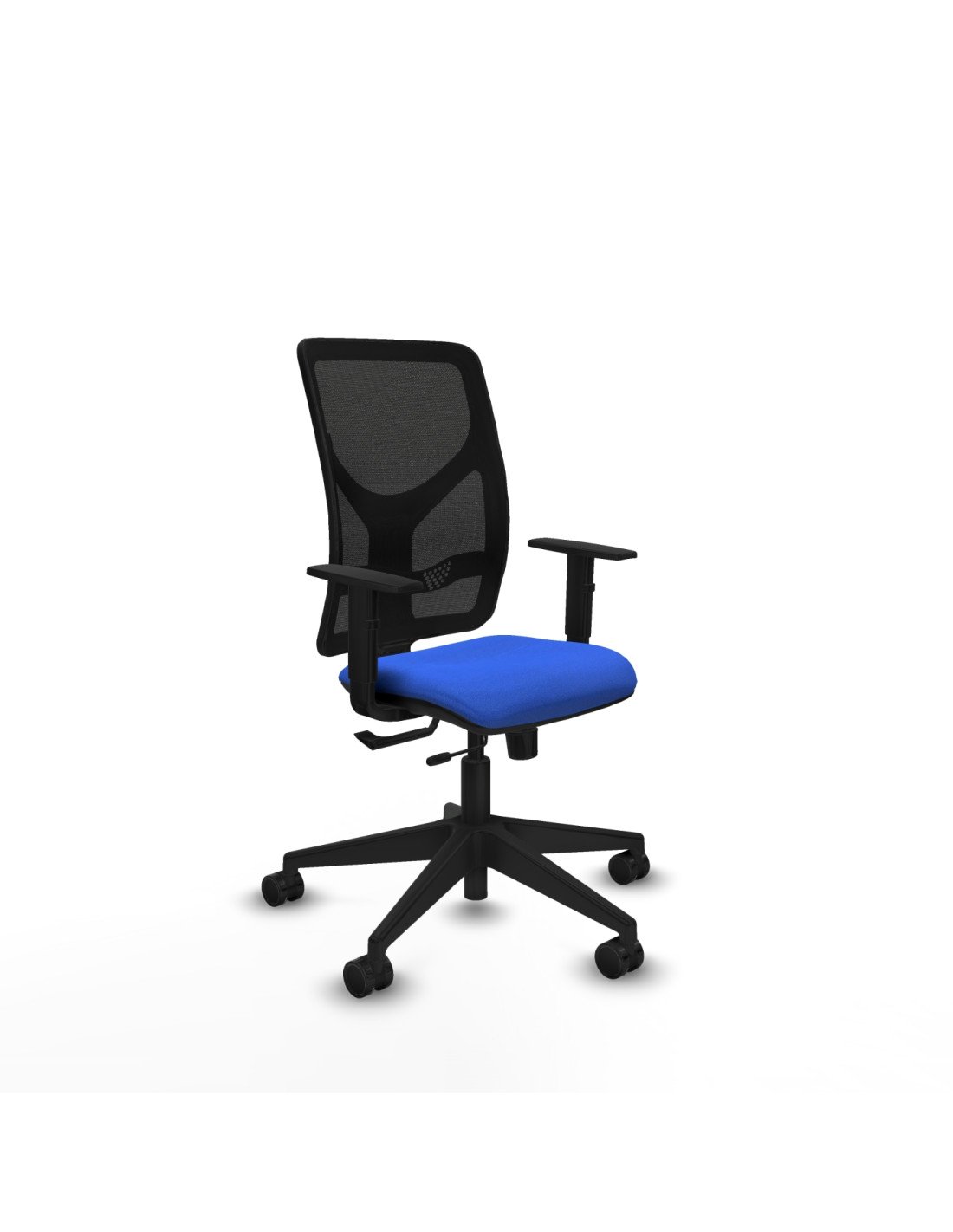 Piqueras y Crespo Motilla traslack malla negra bali azul brazos 1D base piramidal  ruedas 65mm nailon