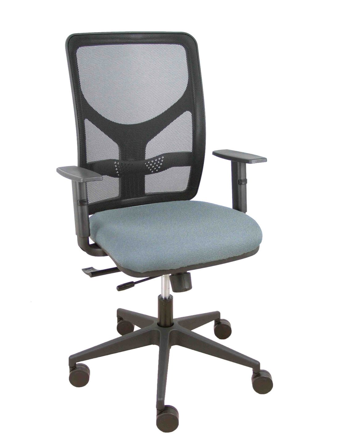 Piqueras y Crespo Silla Motilla traslack malla negra asiento bali gris brazo regulable