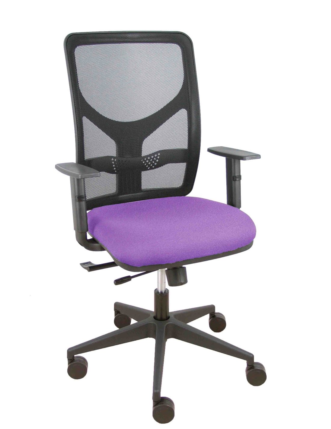 Piqueras y Crespo Silla Motilla traslack malla negra asiento bali lila brazo regulable