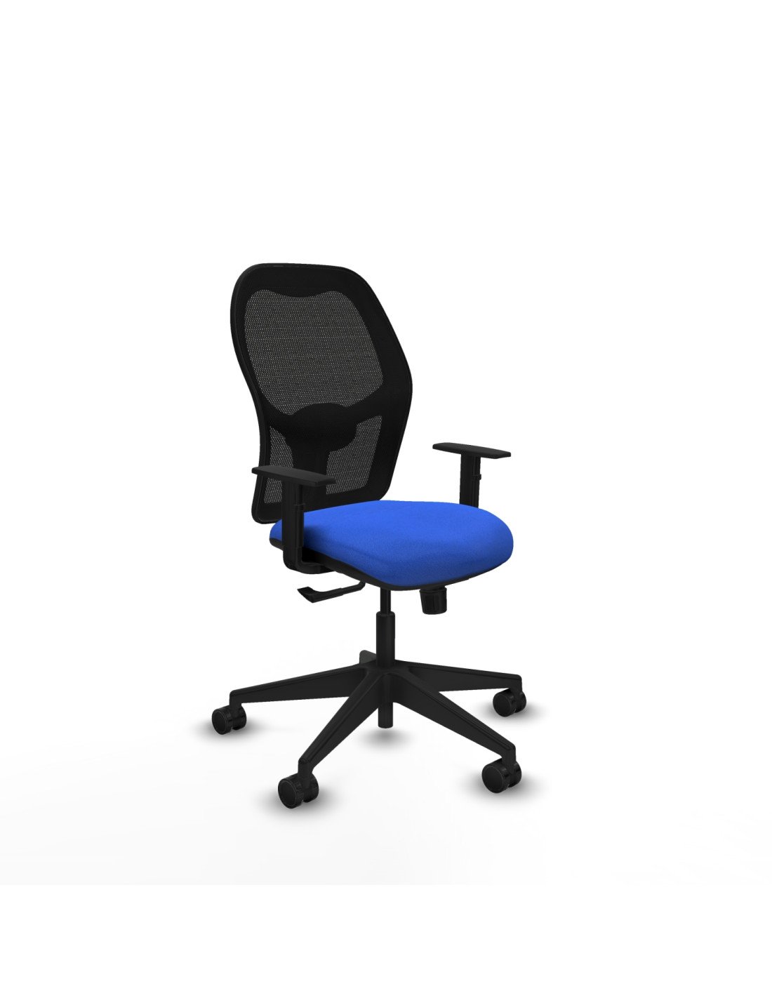 Piqueras y Crespo Aloc?n sincro malla negra bali azul brazos 1D base piramidal  ruedas nailon 65mm