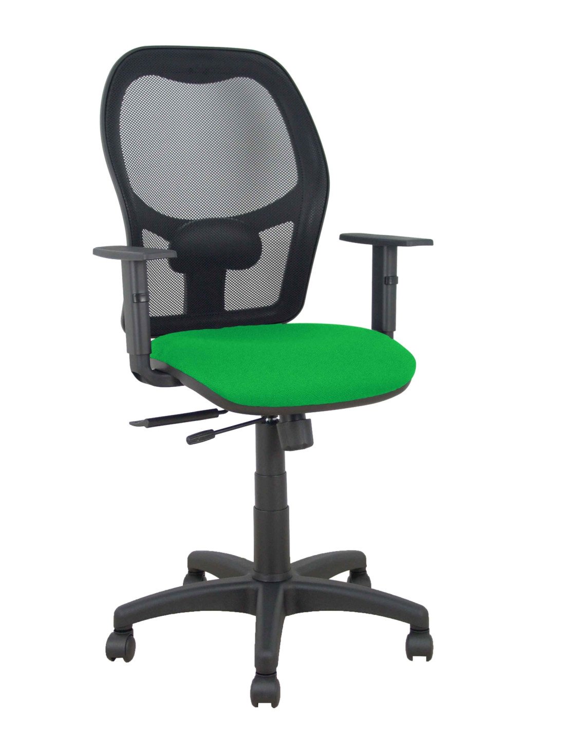 Piqueras y Crespo Silla Aloc?n traslack malla negra asiento bali verde brazos regulables
