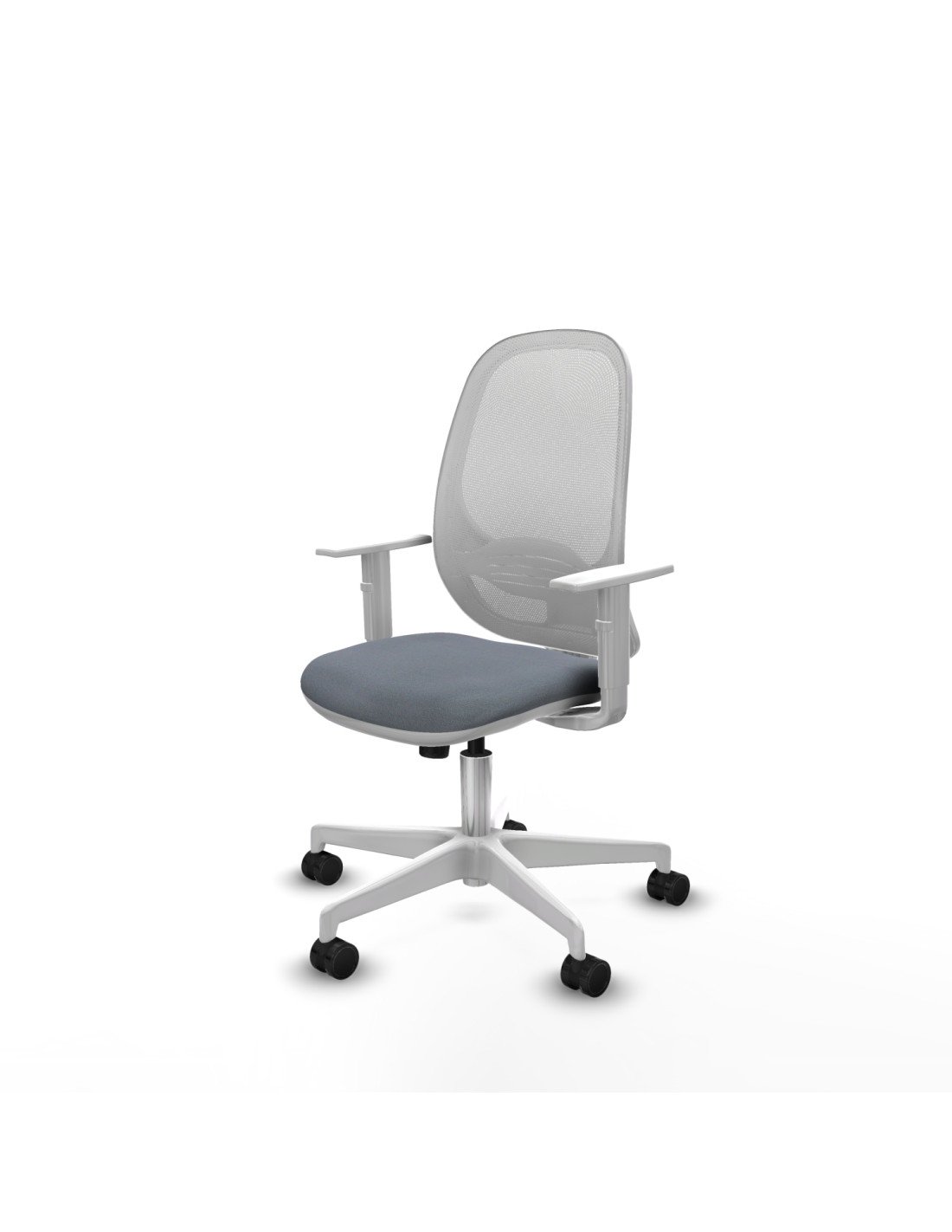 Piqueras y Crespo Cilanco blanca sincro malla blanca bali gris brazos blancos base blanca ruedas 65mm nailon